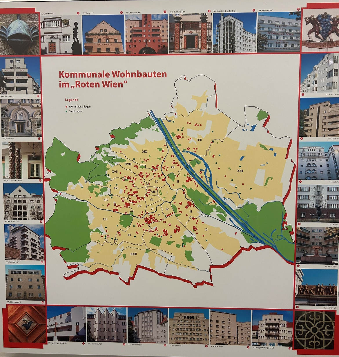 “红色维也纳”时期的公共住房分布图